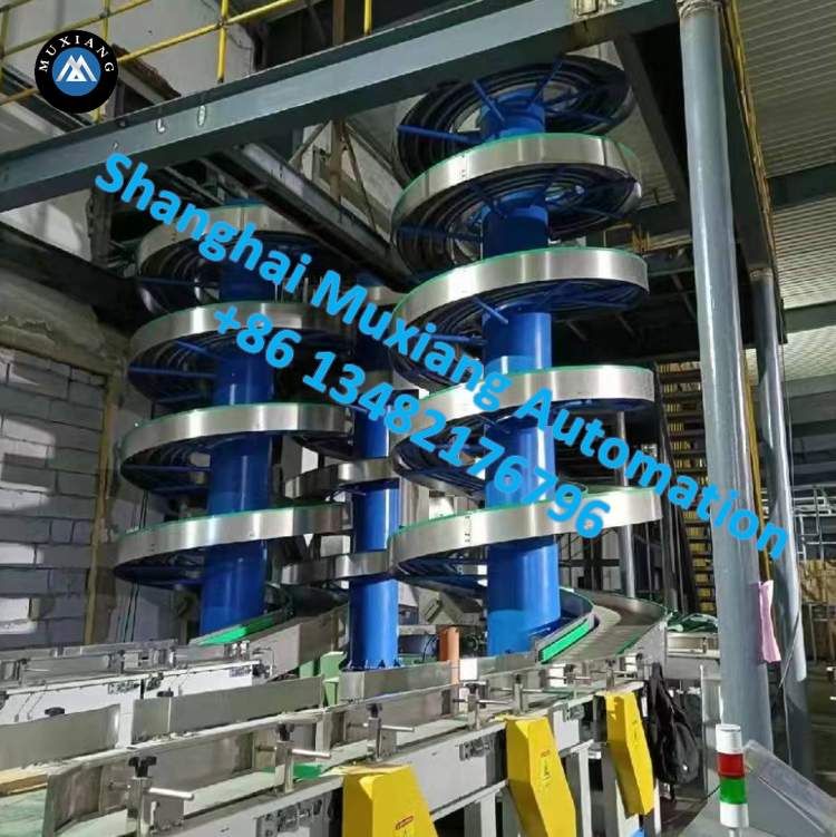 Industry gravity  spiral roller conveyor dongguan miwo leadworld box pallet vertical lifting conveyors transfer system mingwei