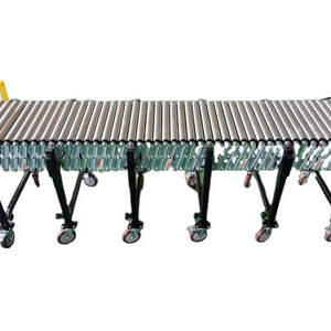 stainless steel mobile flexible portable telescopic belt conveyor belt / truck loading unloading roller conveyor system