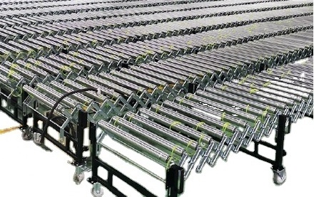 stainless steel mobile flexible portable telescopic belt conveyor belt / truck loading unloading roller conveyor system