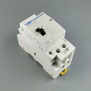 TOCT1 2P 63A 220V/230V 50/60HZ Din rail Household ac Modular contactor with Manual Control Switch 2NO or 1NO 1NC or 2NC