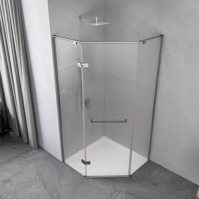 Wholesale Simple Bathroom Straight Sliding Door Tempered Glass Shower Room