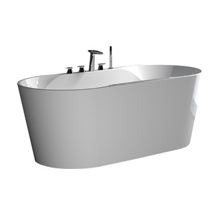 Hot Selling Modern Bathroom Minimalist Design Freestanding Customized Shoe Shape White Acrylic Bathtub