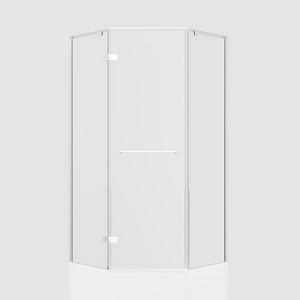 Wholesale Simple Bathroom Straight Sliding Door Tempered Glass Shower Room