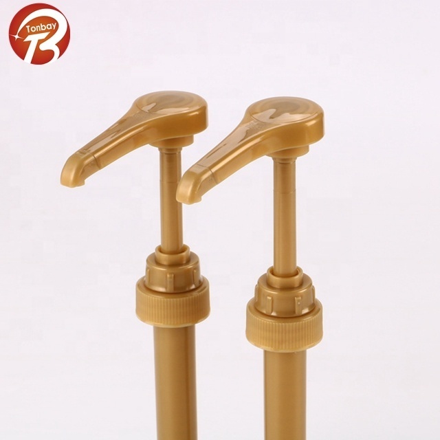 28mm Gold Coffee Syrup Dispenser Pump for Syrup Bottles Coffee Flavoring Syrup Pump Fits 25.4 Oz/ 750ml Bottles