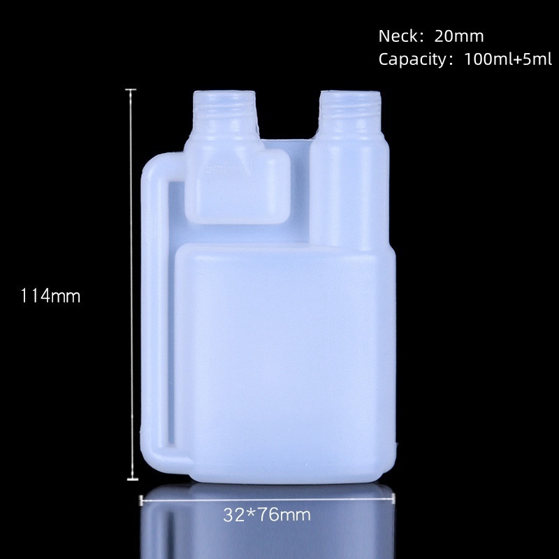 100ml 120ml 250ml 500ml 1000ml Laboratory HDPE Twin double Neck Measuring Plastic Dosing Bottle Chemical liquid Bottle