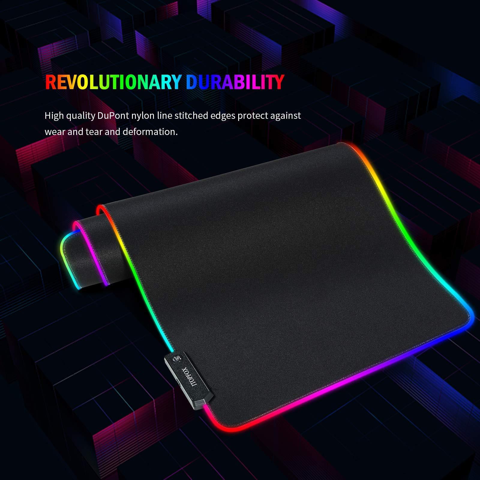 2023 Gaming Mouse Pad RGB LED Luminous Keyboard Mouse Pad With RGB Light Gamer Pad Mouse Computer Mousepad