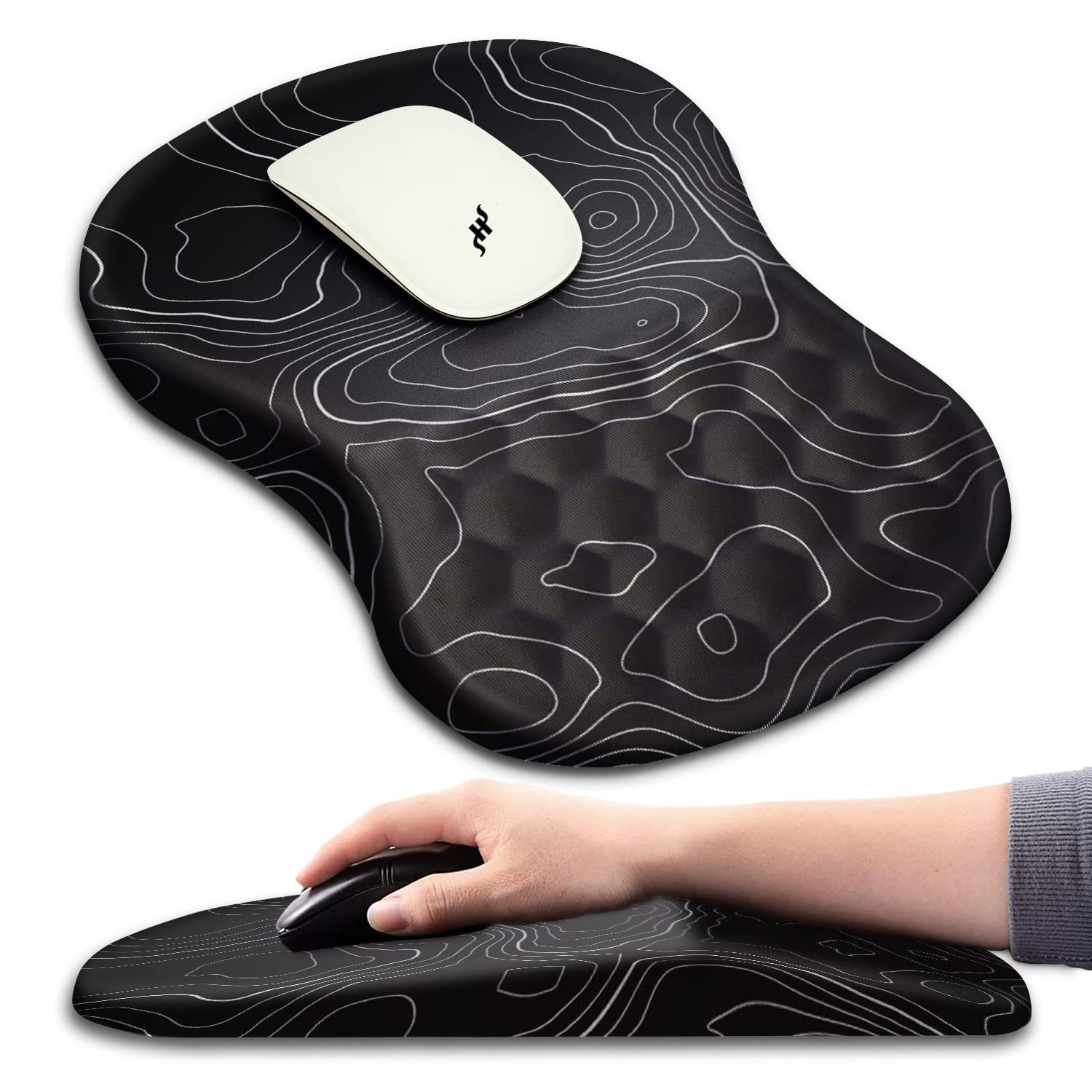 Ergonomic Mouse Pad with Gel Wrist Support, Comfortable Mousepad