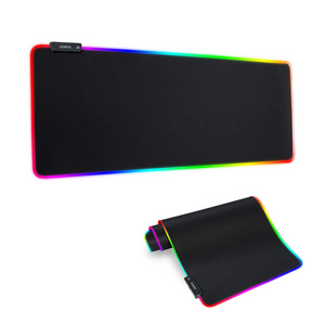 2023 Gaming Mouse Pad RGB LED Luminous Keyboard Mouse Pad With RGB Light Gamer Pad Mouse Computer Mousepad