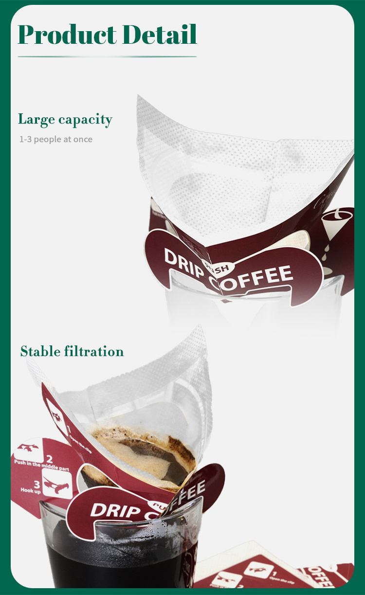 Drip Coffee Filter Pour-over Coffee Bag Hanging Ear Portable Coffee Filter