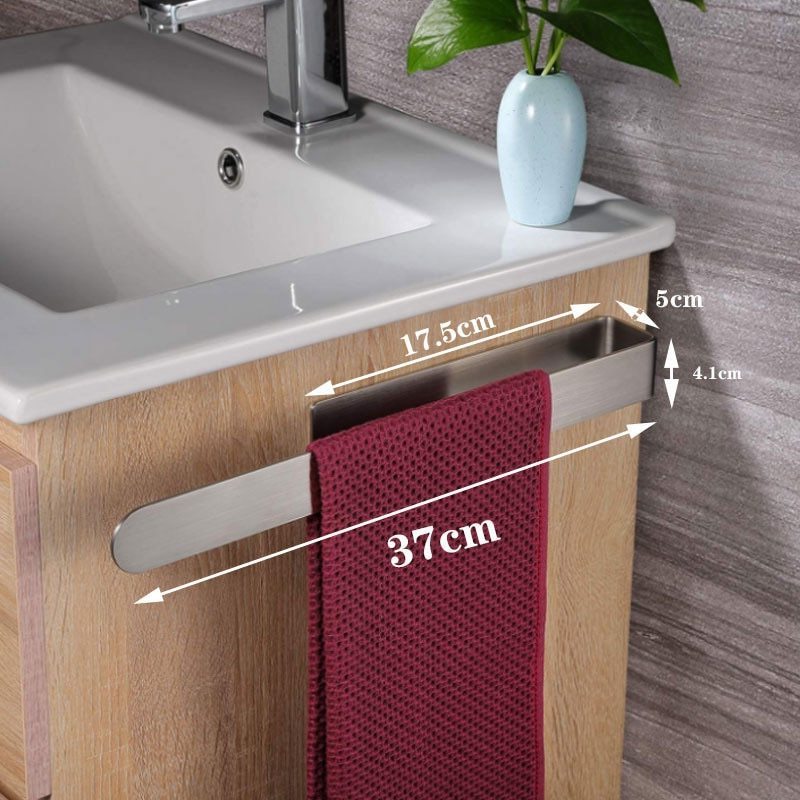 Perforation-free 304 stainless steel bathroom bathroom towel rack kitchen self-adhesive hardware hanging rack