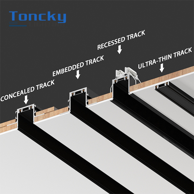 Factory Direct Lighting  Wall Cover For Magnetic Track Light System Tine To 75mm