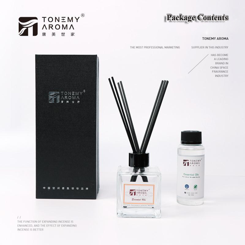 Tonemy Aroma reed diffuser 120ml diffuser bottle, 120ml diffuser refill with reed sticks