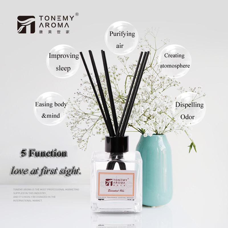 Tonemy Aroma reed diffuser 120ml diffuser bottle, 120ml diffuser refill with reed sticks