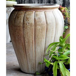 European Style  in Vietnam Frost Proof Large Terracotta Ceramic Flower Pot Pottery Planter Garden Vase for Home Decor