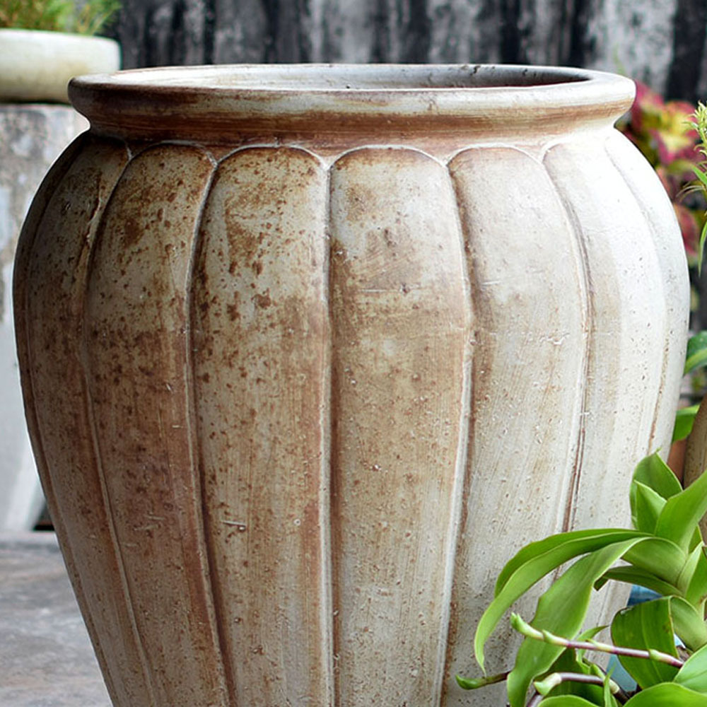 European Style  in Vietnam Frost Proof Large Terracotta Ceramic Flower Pot Pottery Planter Garden Vase for Home Decor