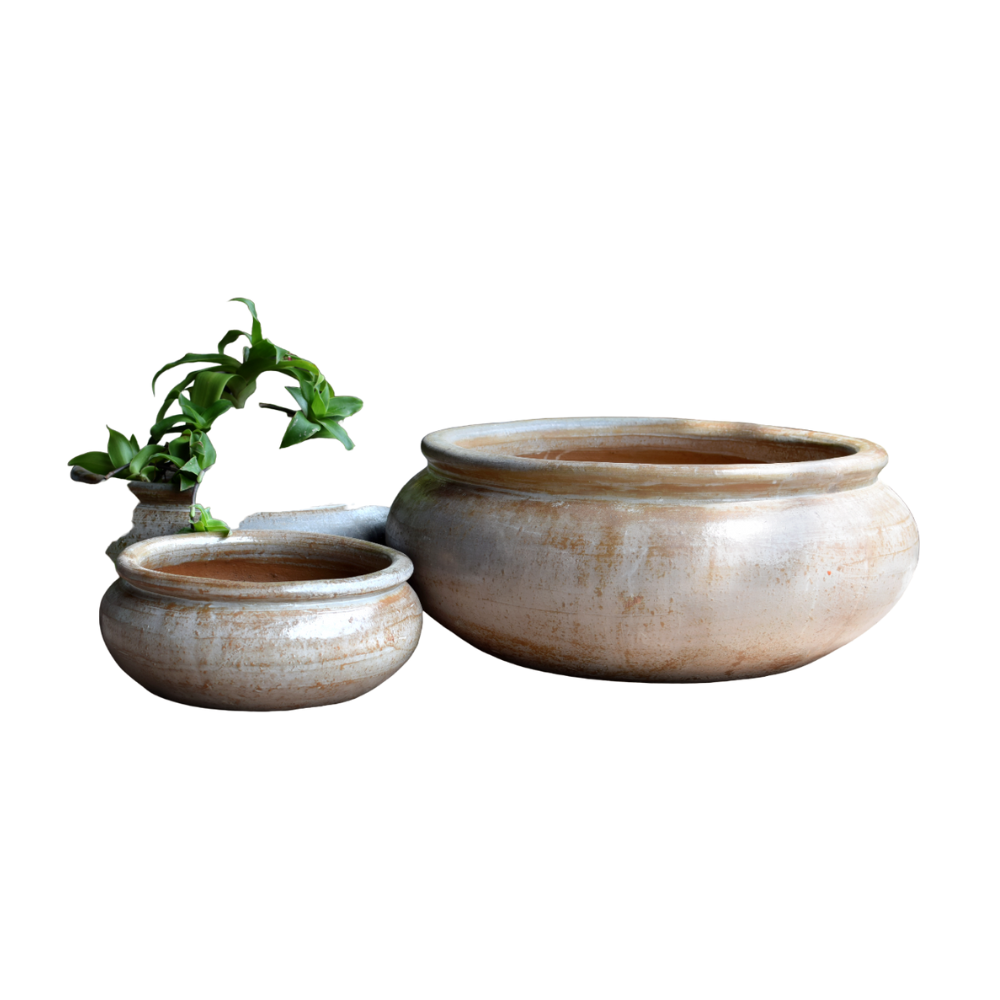 Garden Supplies Vietnam Glazed Ceramic Pot Garden Greenhouses Outdoor Antique Flower Atlantic Style Pottery Pots Planters