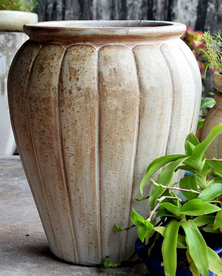 European Style  in Vietnam Frost Proof Large Terracotta Ceramic Flower Pot Pottery Planter Garden Vase for Home Decor