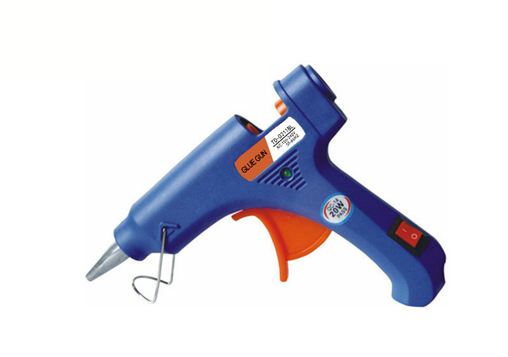 20W professional high temp hot melt glue gun adhesive blue glue gun with 7mm glue sticks for DIY work, stainery