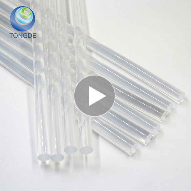 Package customized 7mm/11mm crystal clear EVA Hot melt glue stick for retail wholesale