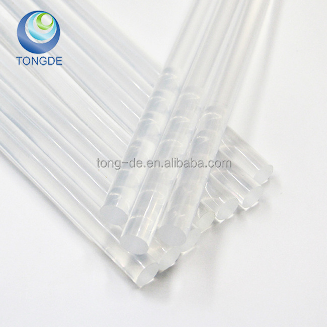 Package customized 7mm/11mm crystal clear EVA Hot melt glue stick for retail wholesale