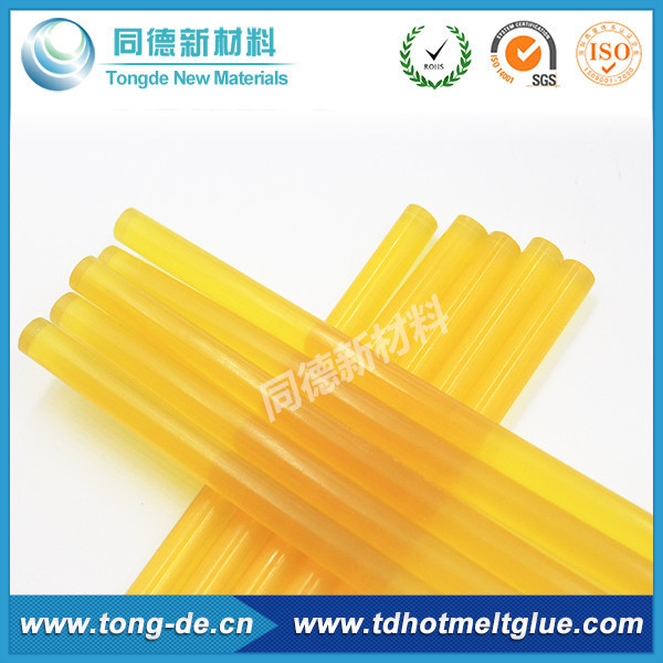 General purpose 11mm pale Yellow transparent hot melt glue stick EVA for manual carton sealing