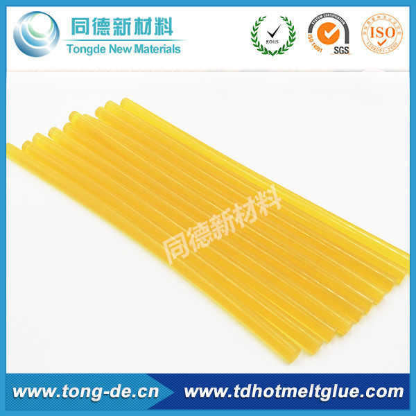 General purpose 11mm pale Yellow transparent hot melt glue stick EVA for manual carton sealing