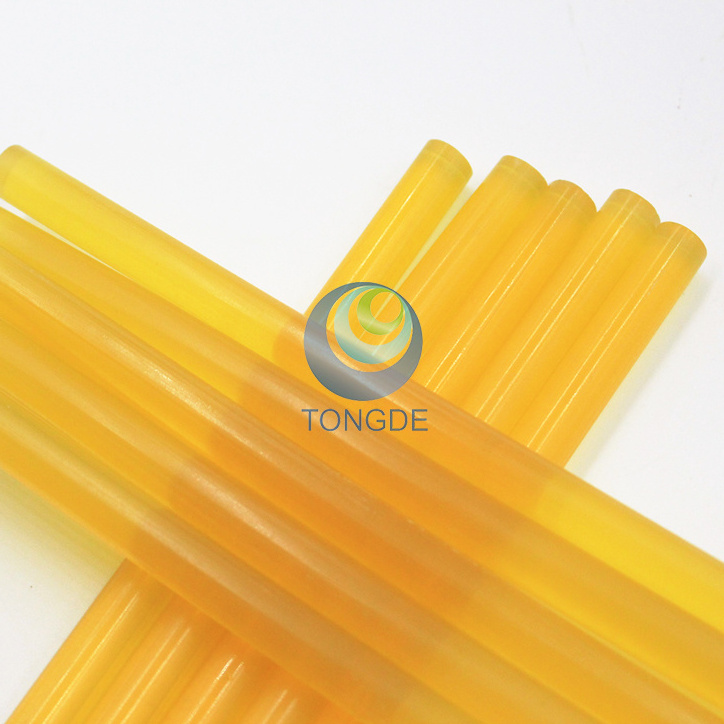 General purpose 11mm pale Yellow transparent hot melt glue stick EVA for manual carton sealing