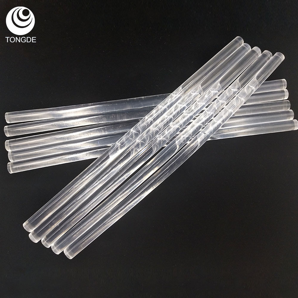 Crystal clear Transparent 11mmX300mm EVA hot melt glue stick bar hot melt adhesive wholesale