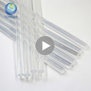 7mm 11mm solid plastic glue stick hot melt adhesive clear transparent white hot melt glue bar for DIY