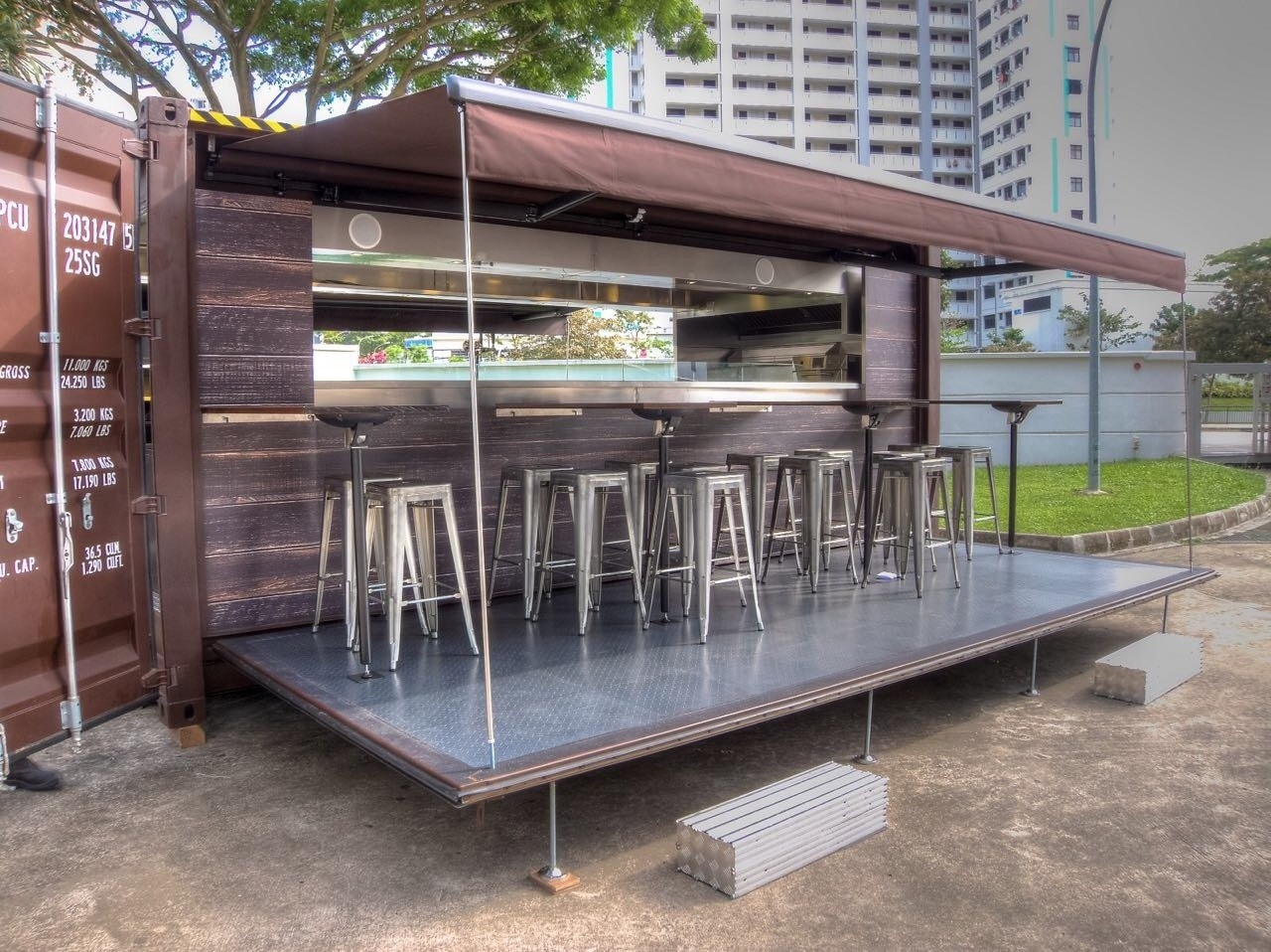 Shipping Food Trailer Fast Food Container Restaurant Mobile Restaurant