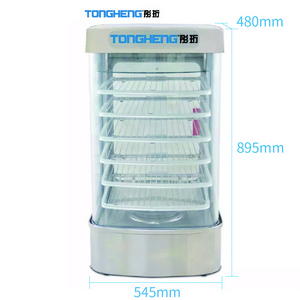 711 Commercial Electric Food Warmer Display Showing Machine Bun Steamer With Glass