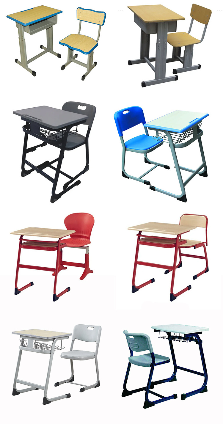 middle school high quality Custom Wooden study table Classroom chairs School desk and chair