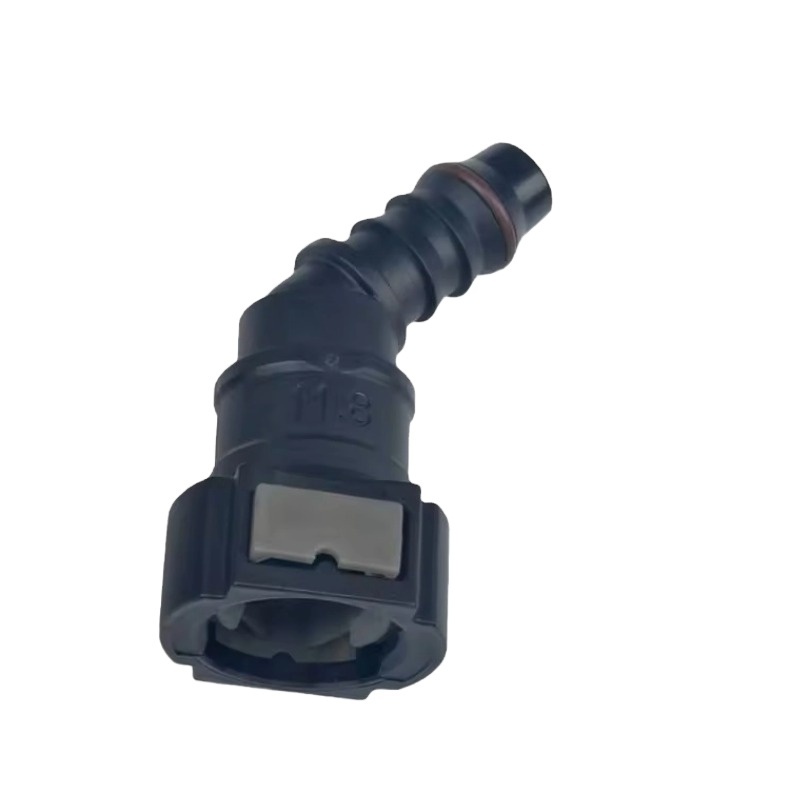 12.61mm 180 Degreestube Pipe Plastic Hose Connector for Fuel Nylon Rubber Pipe Car Parts Water Connector Pipe Fitting