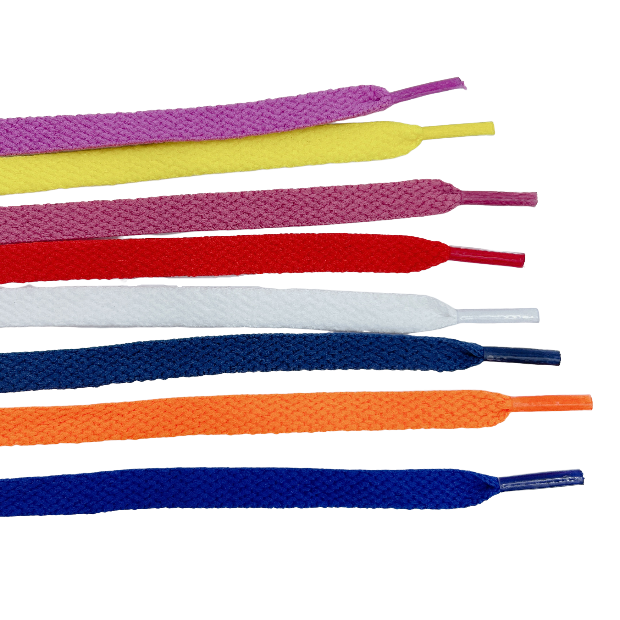 Hot seller 8mm flat shoelaces Sneaker colorful Polyester shoelaces for shoes