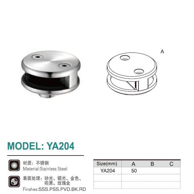 Tongdaya Stair Railing Handrail Ss 201 304 316 Railing Fittings Balcony Stainless Steel Handrail Accessories