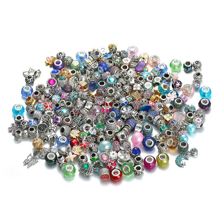 50 pcs Beads Bulk Charms Pendants Diy Bracelet Wholesale Metal Charms For Jewelry Making