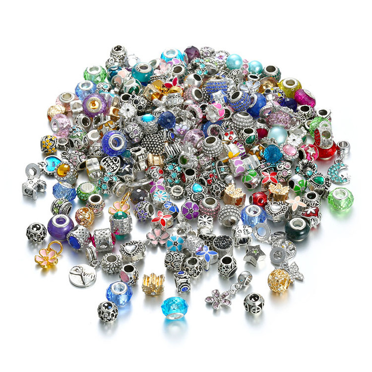 50 pcs Beads Bulk Charms Pendants Diy Bracelet Wholesale Metal Charms For Jewelry Making