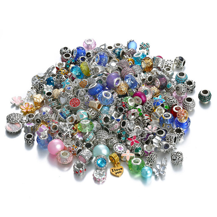 50 pcs Beads Bulk Charms Pendants Diy Bracelet Wholesale Metal Charms For Jewelry Making