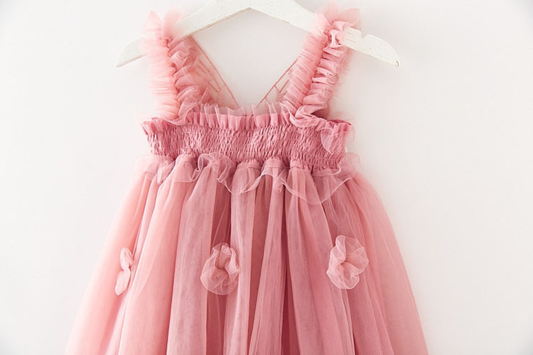 M2195 Wholesale Sleeveless Kids Princess Dresses Summer Butterfly Fairy Tulle Sling Dress Baby Girls Tutu Dress With Wings