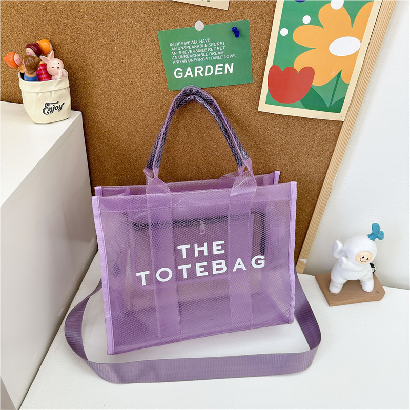 M2420 Custom Logo Wholesale Pvc Transparent Women Handbag With Adjustable Shoulder Strap Sling Crossbody Bags Clear The Tote Bag