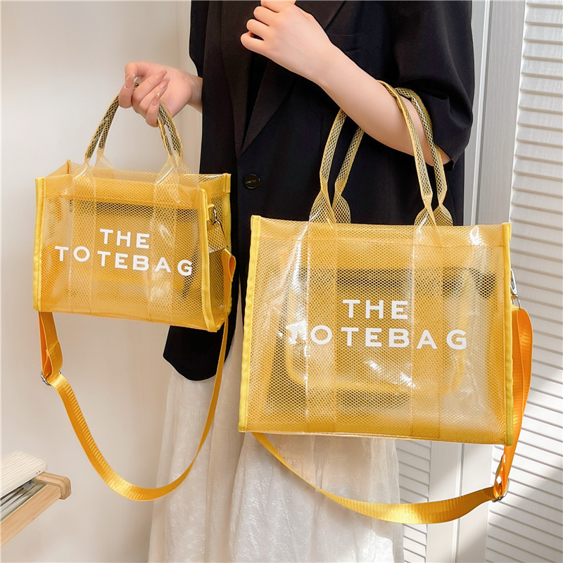 M2420 Custom Logo Wholesale Pvc Transparent Women Handbag With Adjustable Shoulder Strap Sling Crossbody Bags Clear The Tote Bag