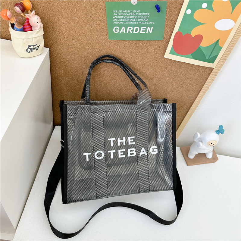 M2420 Custom Logo Wholesale Pvc Transparent Women Handbag With Adjustable Shoulder Strap Sling Crossbody Bags Clear The Tote Bag