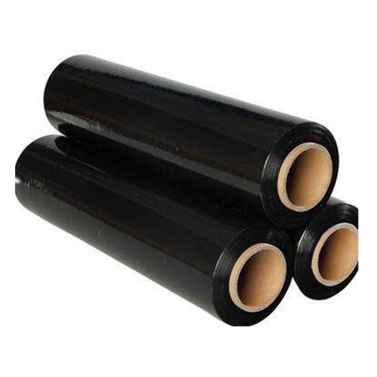 80ga Black Plastic Stretch Wrap Hand Roll For Pallet Wrap