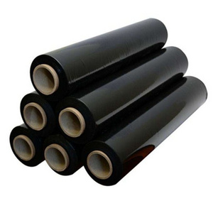 80ga Black Plastic Stretch Wrap Hand Roll For Pallet Wrap