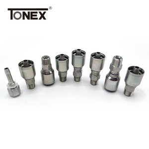 China Professional Supplier carbon steel onr piece connector fittings Crimping Hose Fitting manufacturer