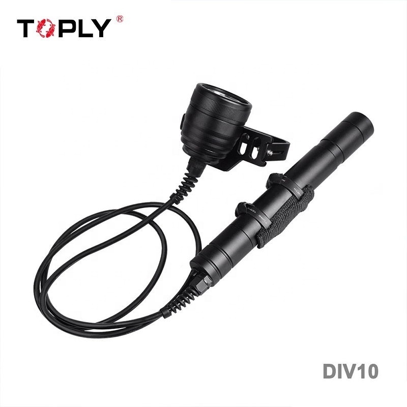 OEM/ODM Submersible split technology strong light exploration flashlight underwater diving maximum depth of 150 meters