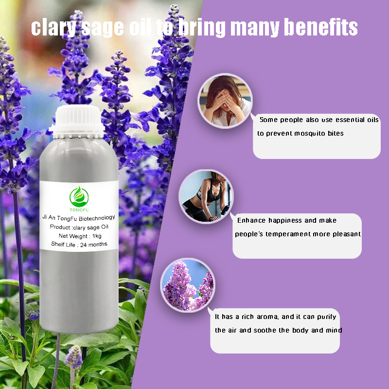 Wholesale Customized label Clary Sage Essential Oil Pure Organic Clary Sage Oil For Diffuser Perfume Soap Candles