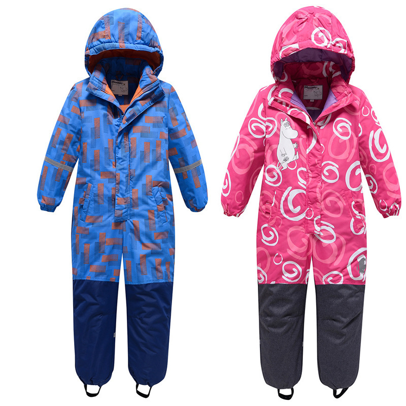 Children One-Piece Ski Suit Warm Skiing Set Girl New Kid Snowboard Thickened Windproof Waterproof Suit Jumpsuit Winter Clothing