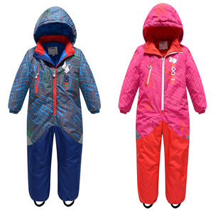 Children One-Piece Ski Suit Warm Skiing Set Girl New Kid Snowboard Thickened Windproof Waterproof Suit Jumpsuit Winter Clothing