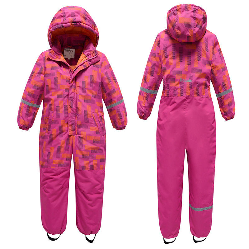 Children One-Piece Ski Suit Warm Skiing Set Girl New Kid Snowboard Thickened Windproof Waterproof Suit Jumpsuit Winter Clothing